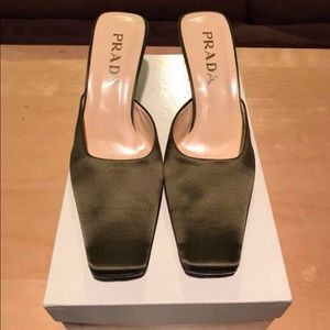 Prada Kitten Heel Mules